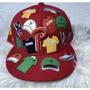 Flat Cap by Top Pro Adult XXL P Philadelphia Hat Red New Tag